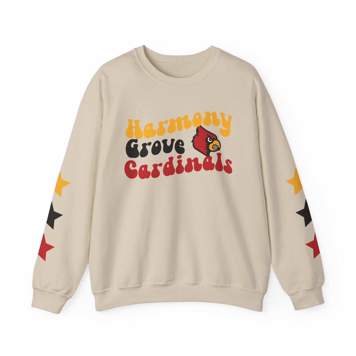 Harmony Grove Cardinals Star Sleeves - Unisex Heavy Blend™ Crewneck Sweatshirt
