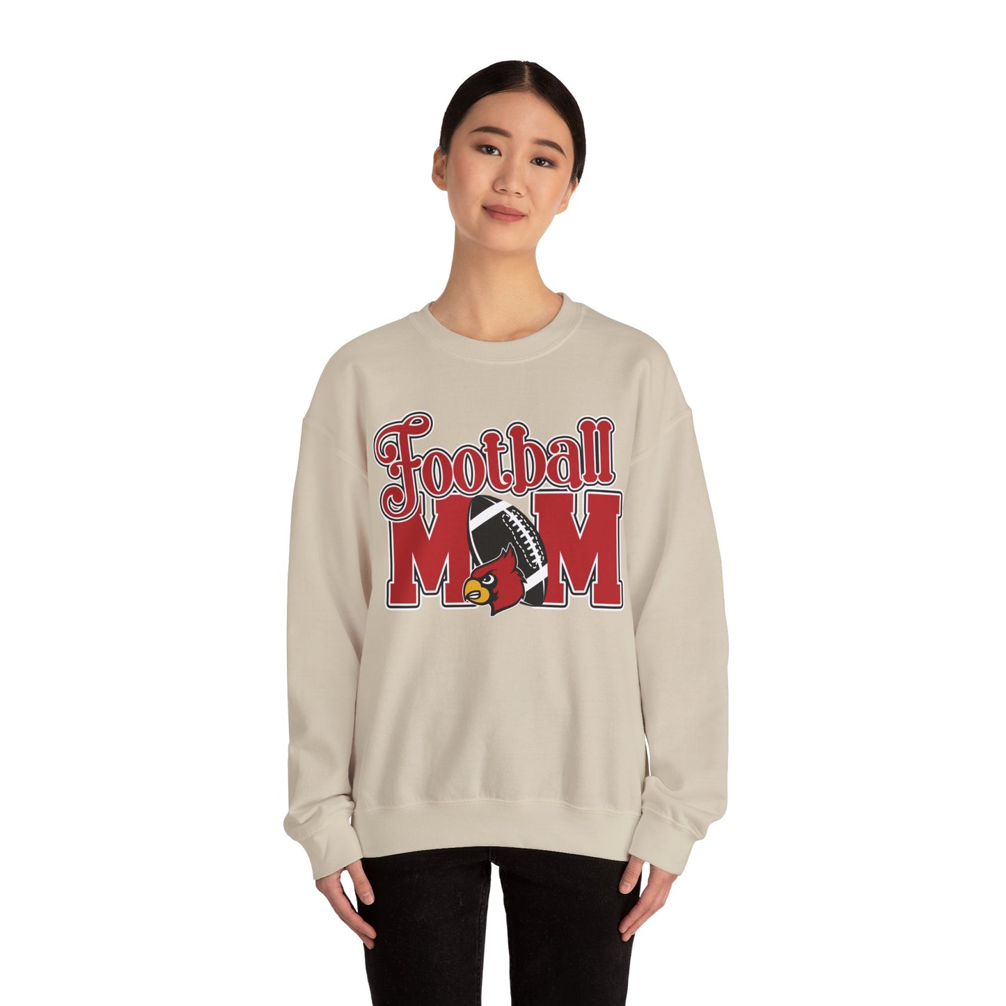 Football Mom Custom Player Name and Number - Unisex Heavy Blend™ Crewneck Sweatshirt