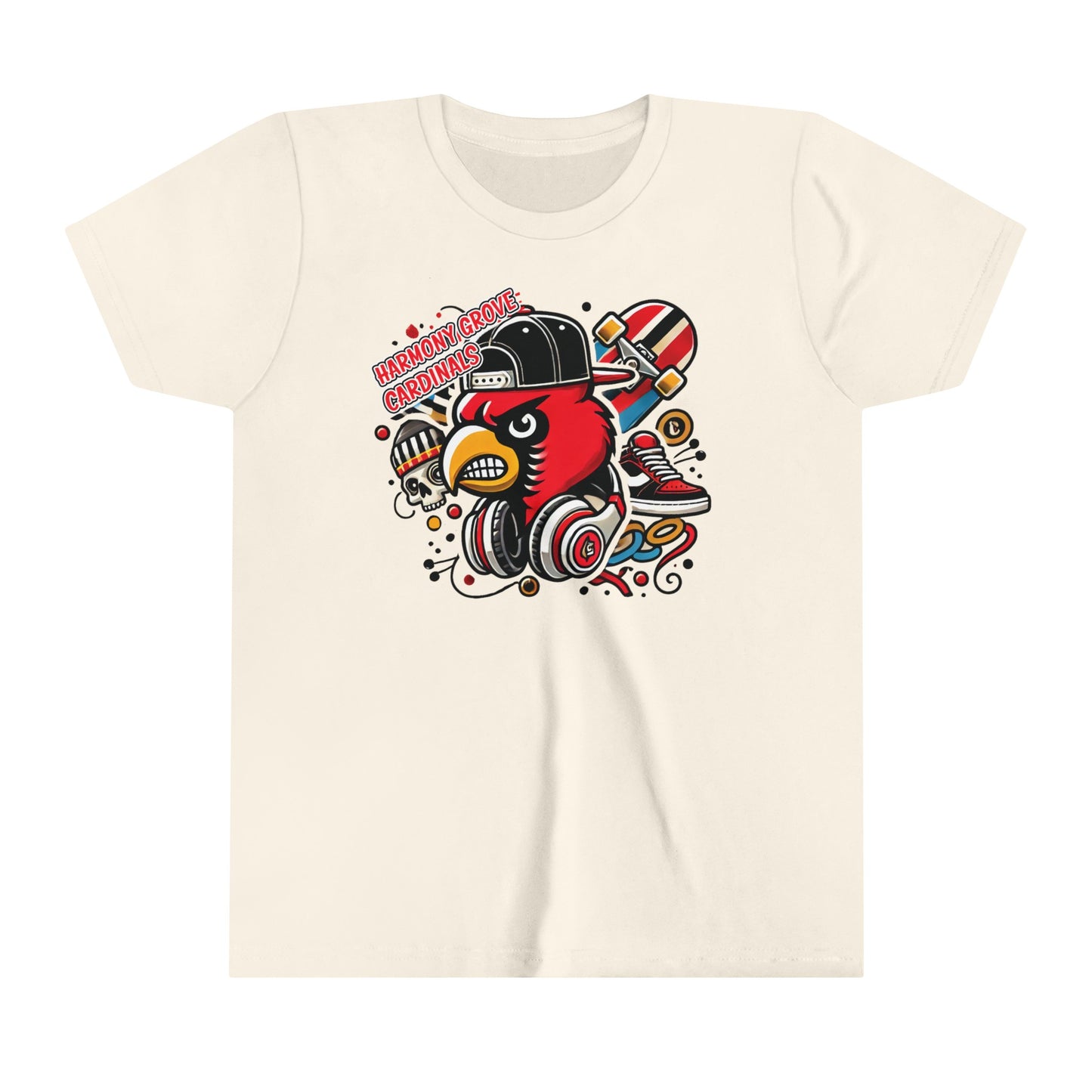 Skater Harmony Grove Cardinal - Bella + Canvas Youth Tee