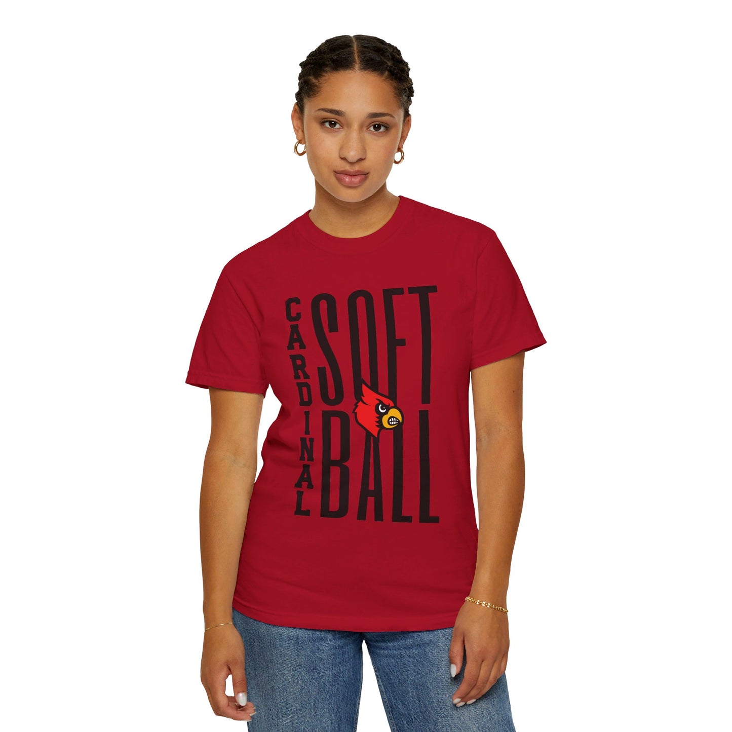 Cardinal Softball - Comfort Colors T-shirt