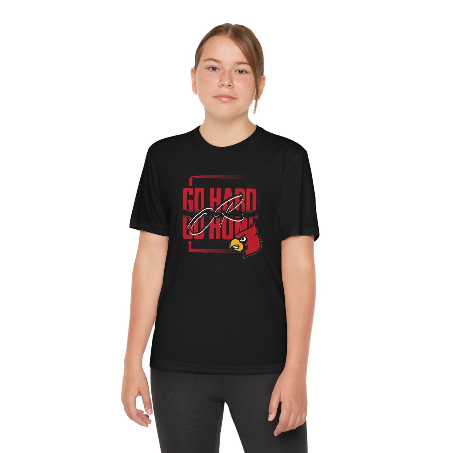 Go Hard or Go Home Cardinal - Youth Sport-Tek® Competitor™ Tee