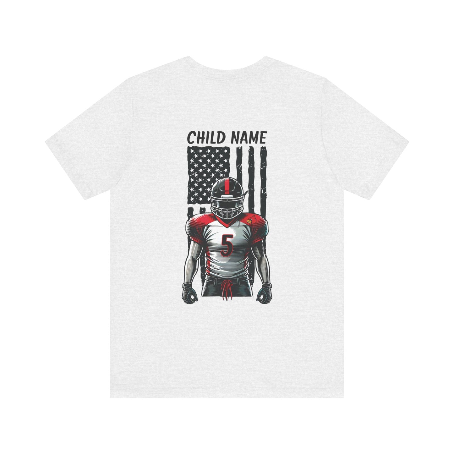 Football Dad Custom Player Name and Number - Bella + Canvas Short Sleeve Tee