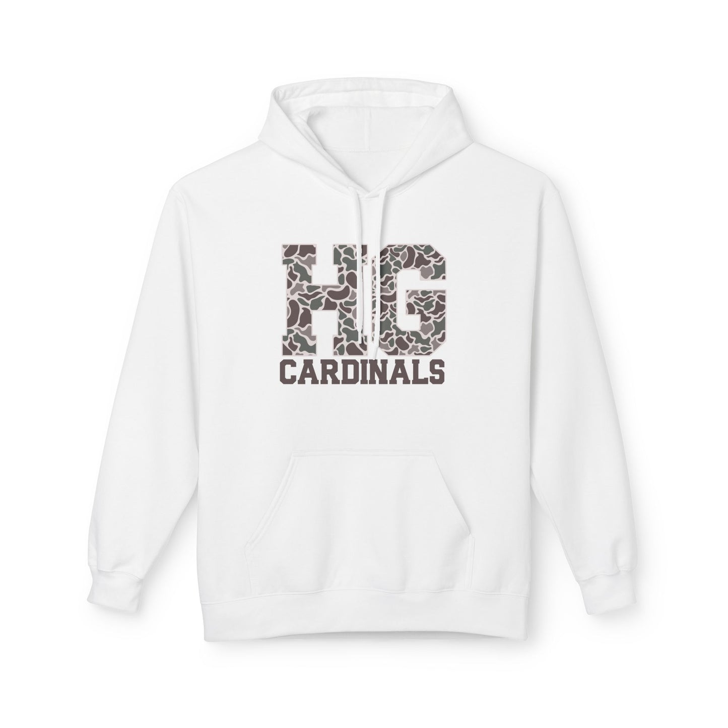 Old School Camo HG Cardinals - Midweight Softstyle Fleece Hoodie