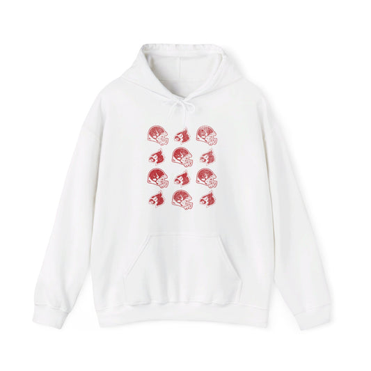 Vintage Helmets and Cardinals - Unisex Heavy Blend™ Hooded Sweatshirt