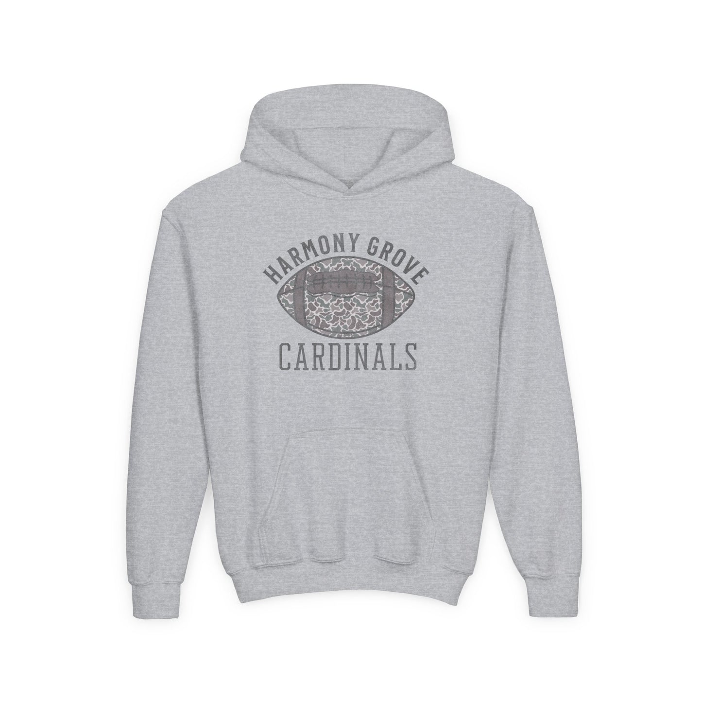Old School Camo HG Cardinals Football  - Youth Heavy Blend Hooded Sweatshirt