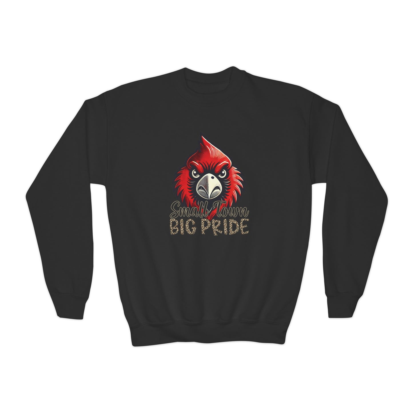 Small Town Big Pride Cardinal  - Youth Crew Sweatshirt