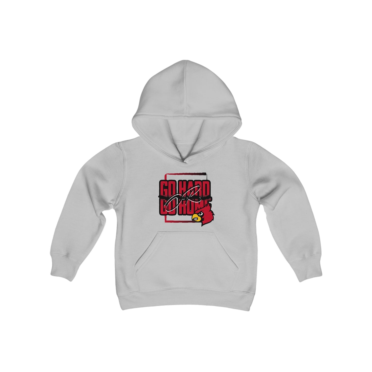 Go Hard or Go Home Cardinal - Youth Heavy Blend Hooded Sweatshirt