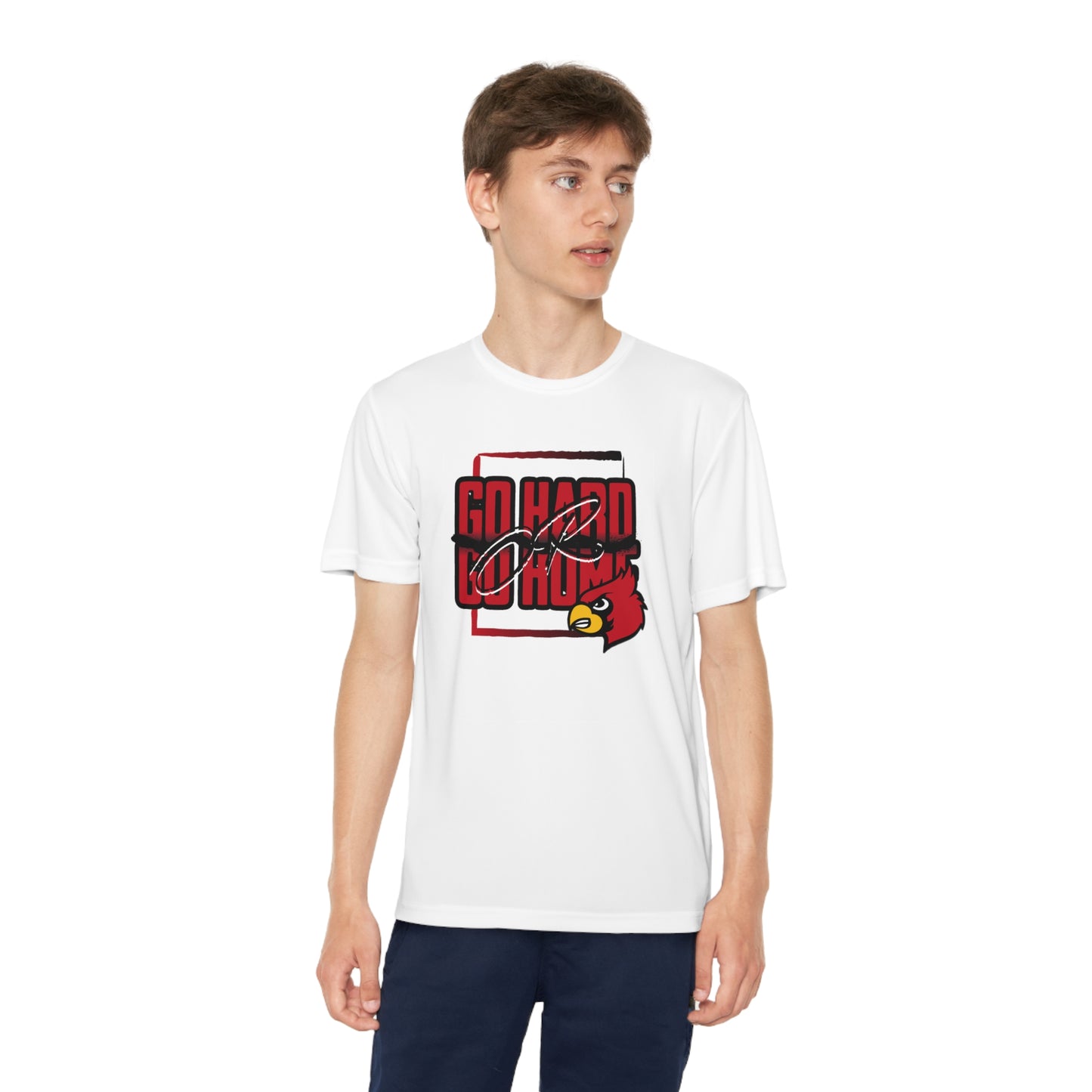 Go Hard or Go Home Cardinal - Youth Sport-Tek® Competitor™ Tee