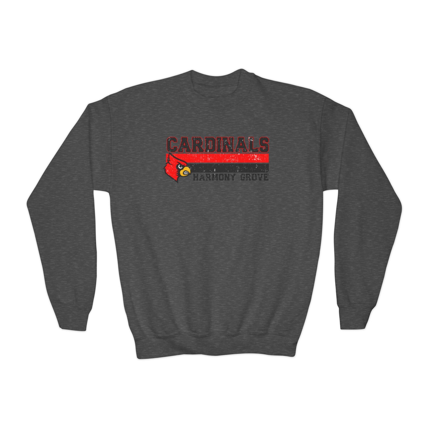 Cardinals Harmony Grove Stripe - Youth Crew Sweatshirt