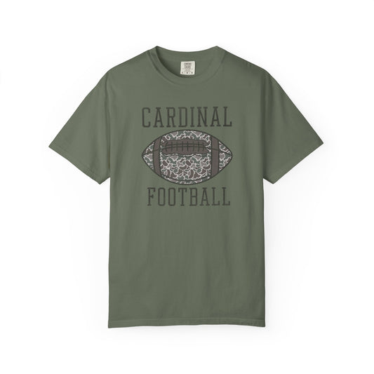 Old School Camo Distressed Football - Comfort Colors T Shirt