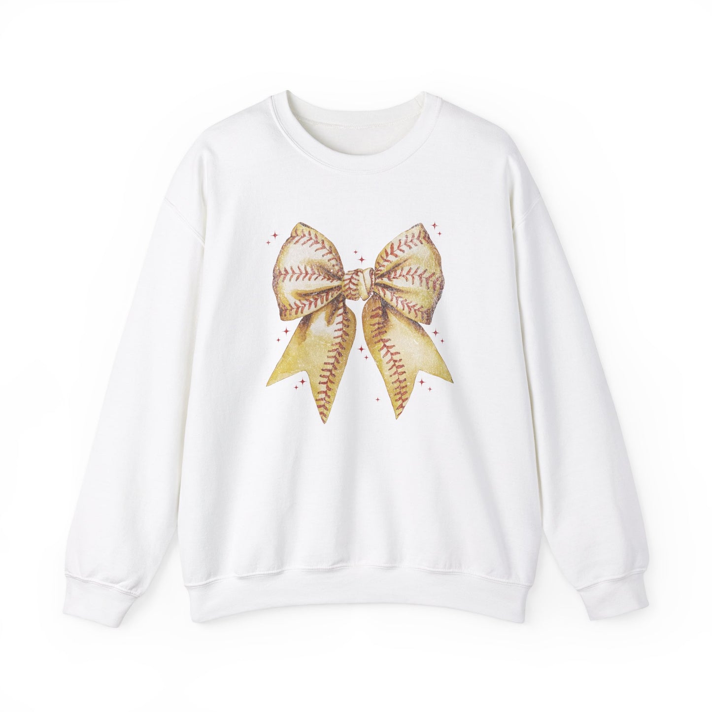Game Day Softball Coquette Bow - Unisex Heavy Blend™ Crewneck Sweatshirt