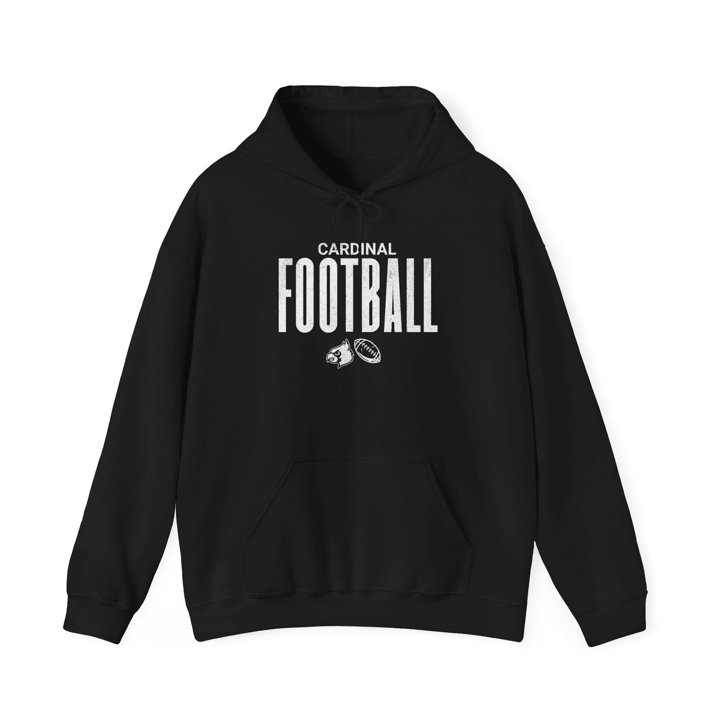 Vintage Cardinal Football - Unisex Heavy Blend™ Hooded Sweatshirt