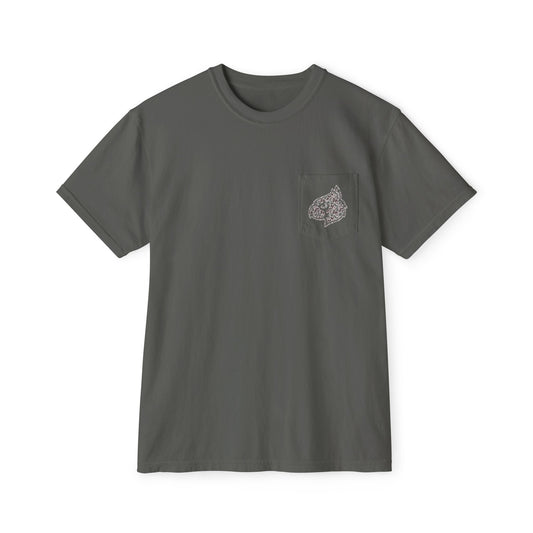 Unisex Pocket T-Shirt Cardinal + HG - Comfort Colors Tshirt