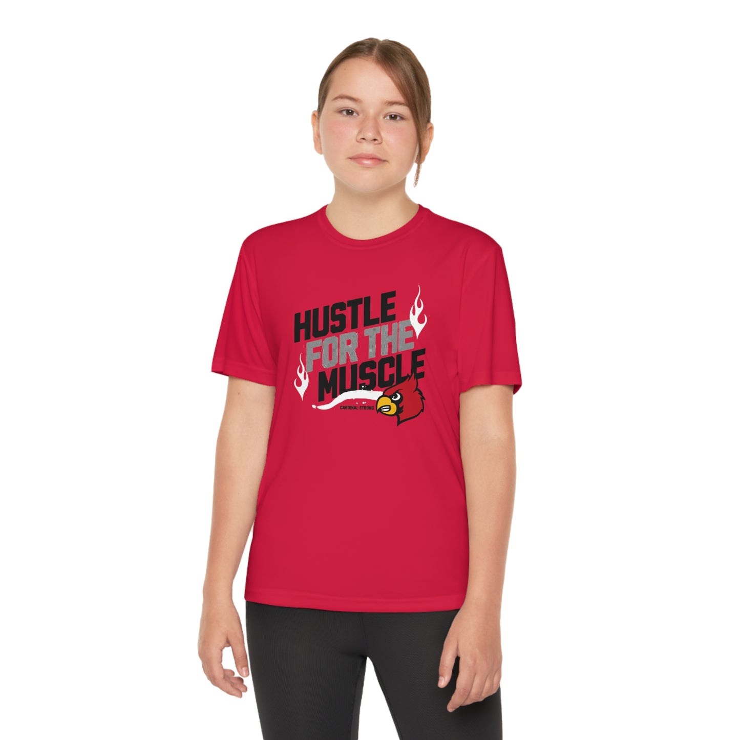 Hustle for the Muscle Cardinal - Youth Sport-Tek® Competitor™ Tee