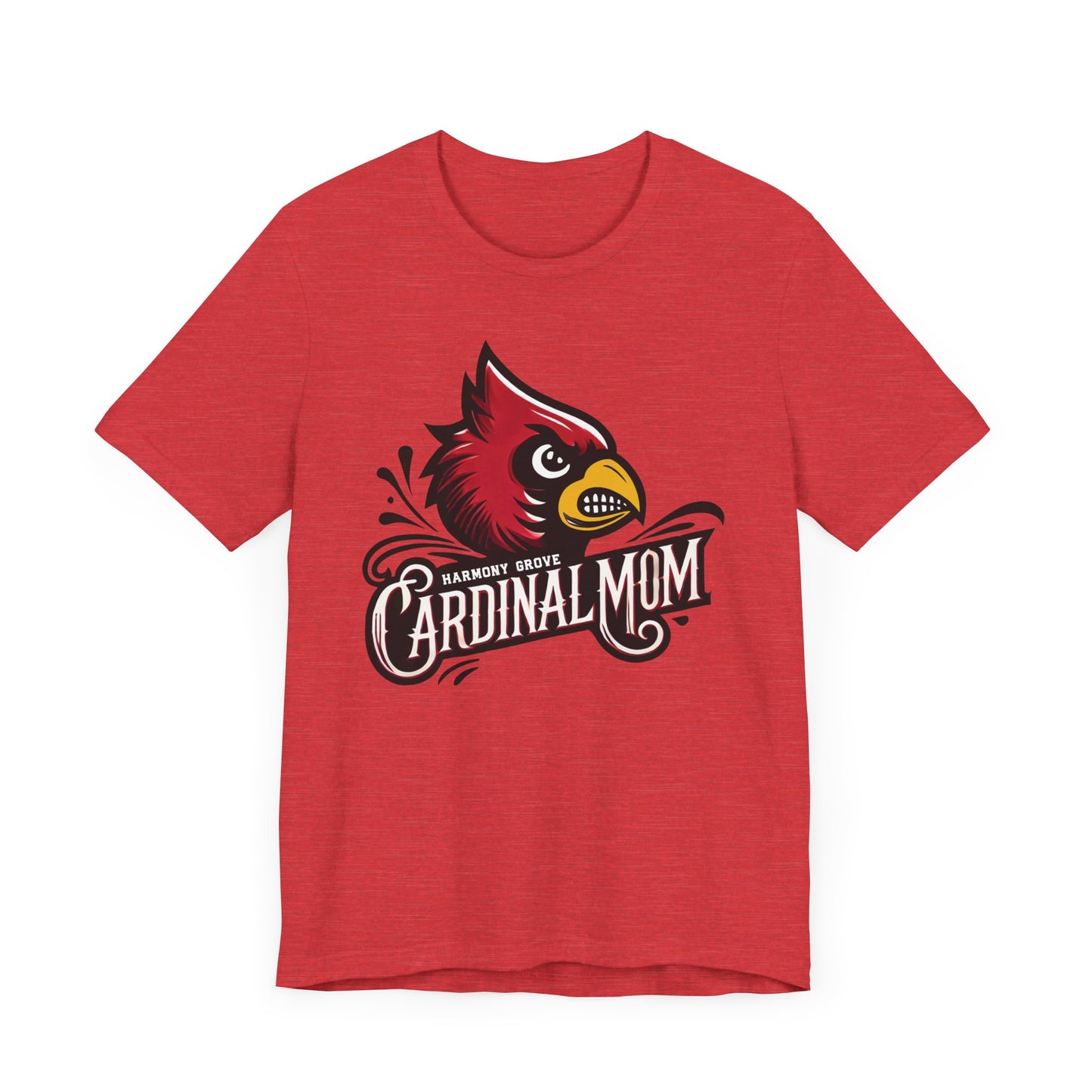 Harmony Grove Cardinal Mom - Bella + Canvas Short Sleeve Tee