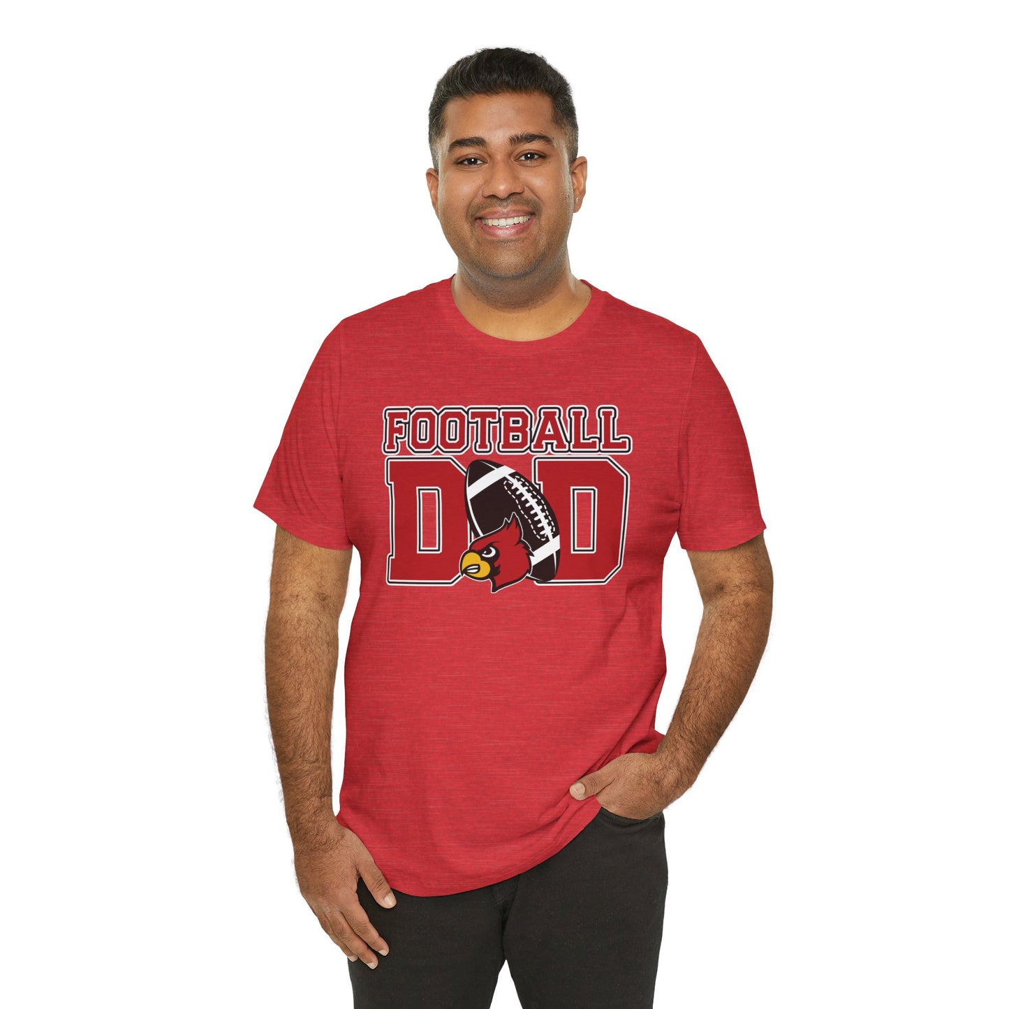 Football Dad Custom Player Name and Number - Bella + Canvas Short Sleeve Tee