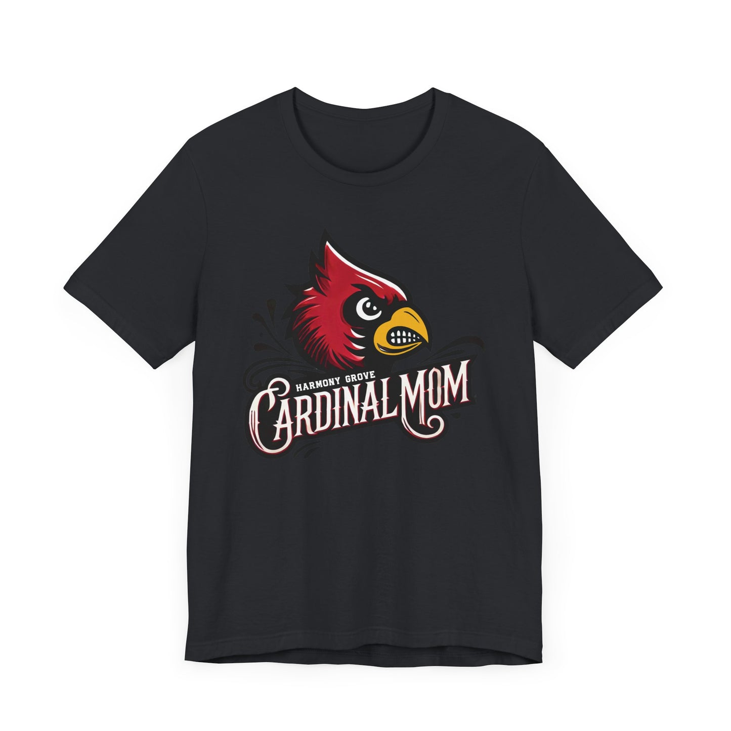 Harmony Grove Cardinal Mom - Bella + Canvas Short Sleeve Tee