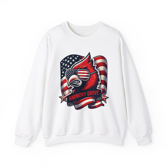 Patriotic Harmony Grove Cardinals  - Unisex Heavy Blend™ Crewneck Sweatshirt