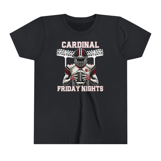 Cardinal Friday Nights Football - Bella + Canvas Youth Tee