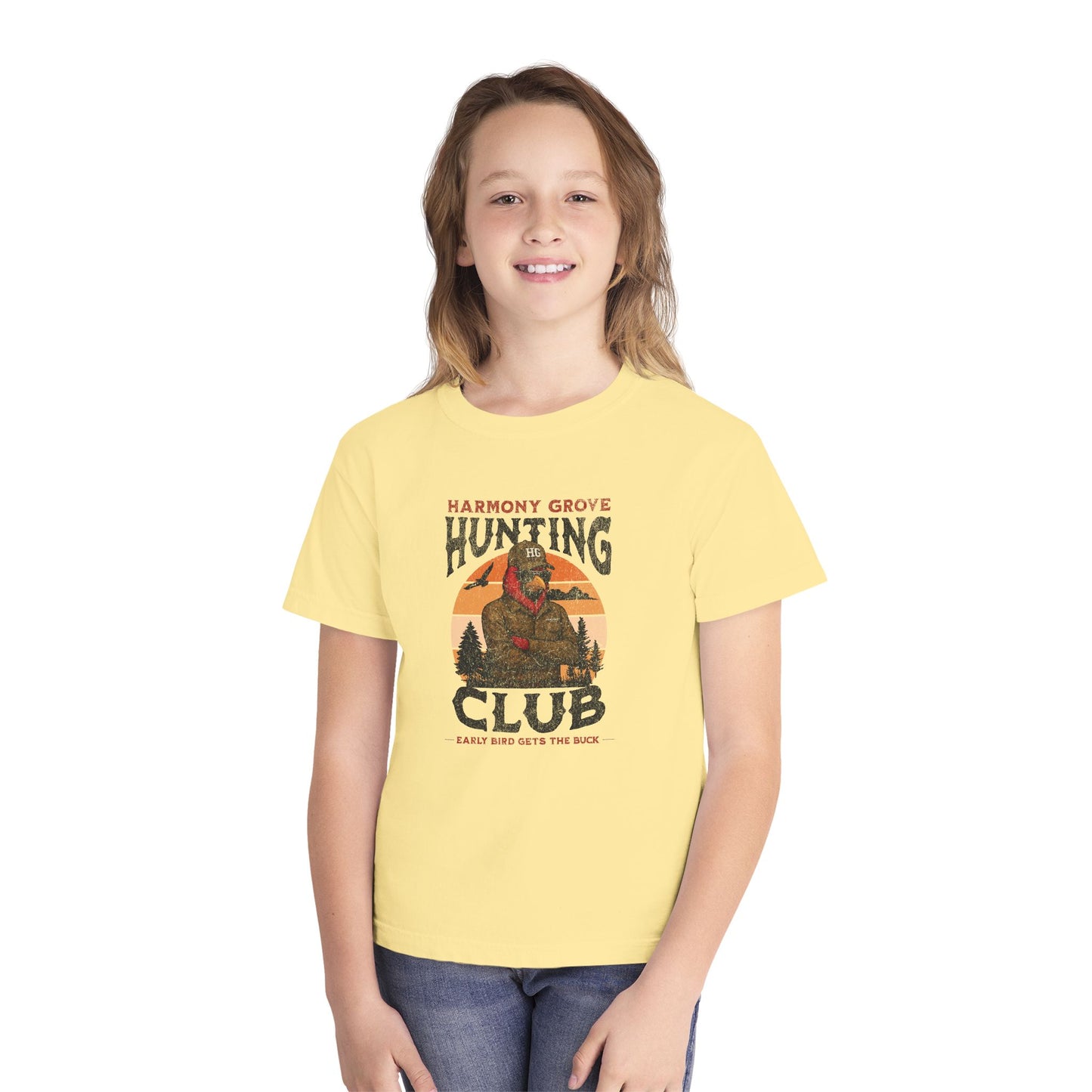 HG Hunting Club Camo - Youth Comfort Colors Tshirt