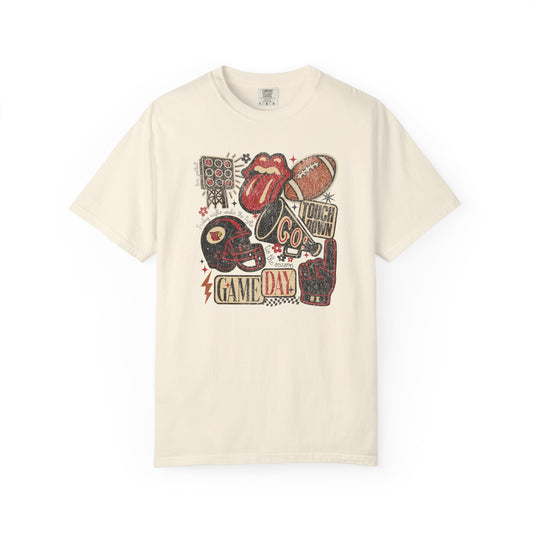 Cardinal Football Collage - Comfort Colors T Shirt