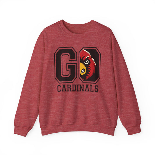 Go Cardinals Red - Unisex Heavy Blend™ Crewneck Sweatshirt