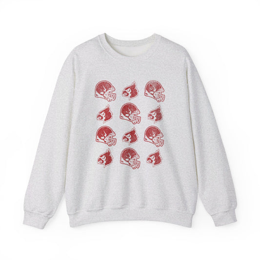 Vintage Helmets and Cardinals - Unisex Heavy Blend™ Crewneck Sweatshirt