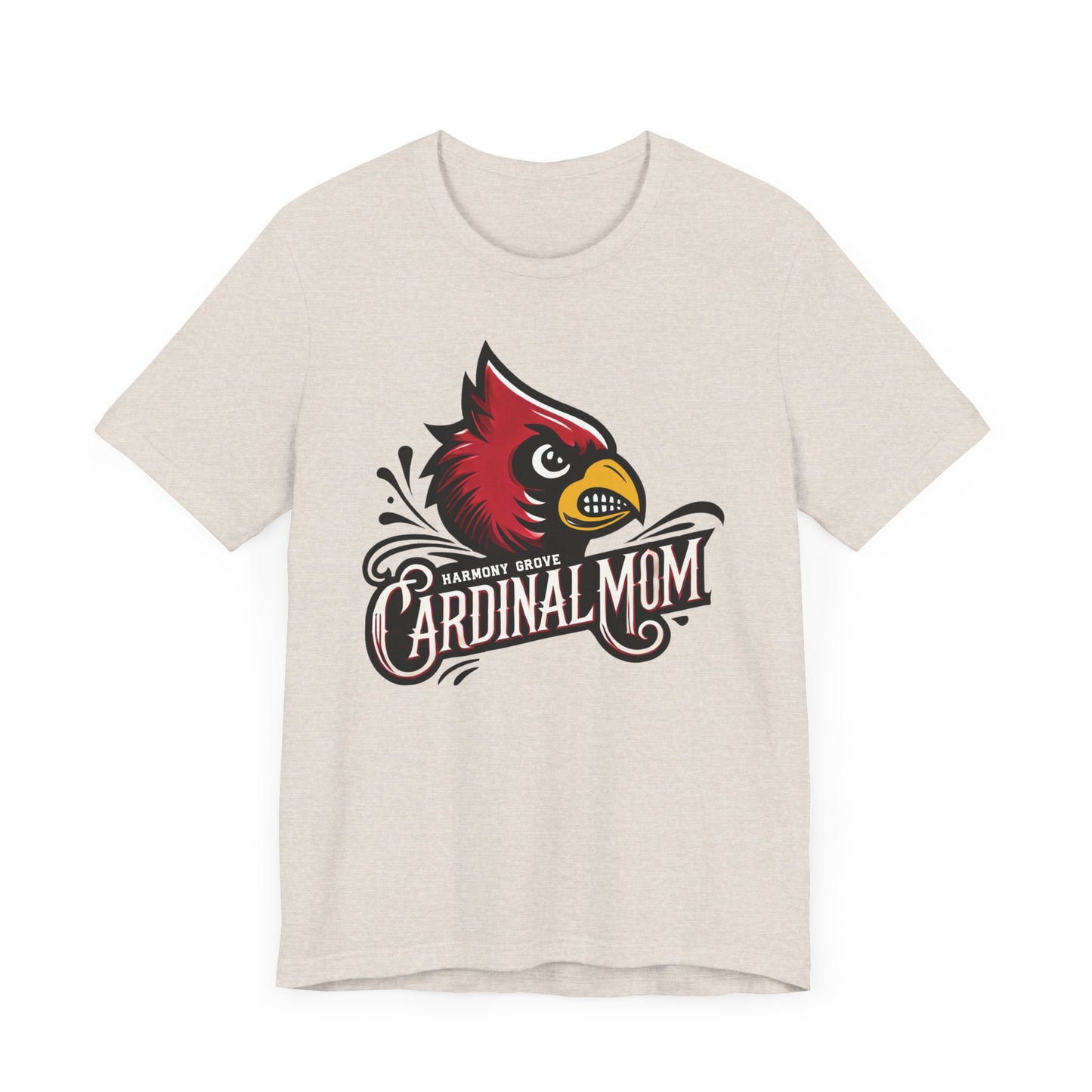 Harmony Grove Cardinal Mom - Bella + Canvas Short Sleeve Tee
