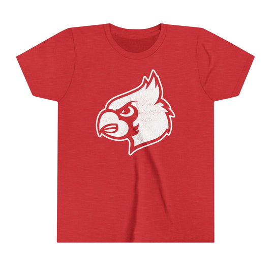Cardinal Distressed - Bella + Canvas Youth Tee