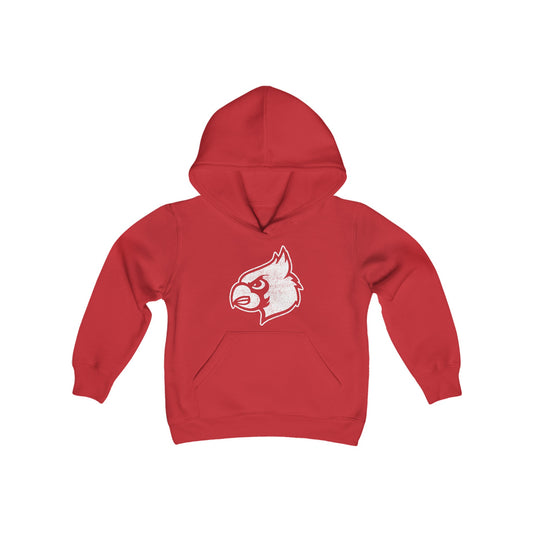 Distressed Cardinal - Youth Heavy Blend Hooded Sweatshirt