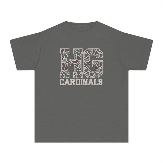 Old School Camo HG Cardinals - Youth Comfort Colors Tshirt