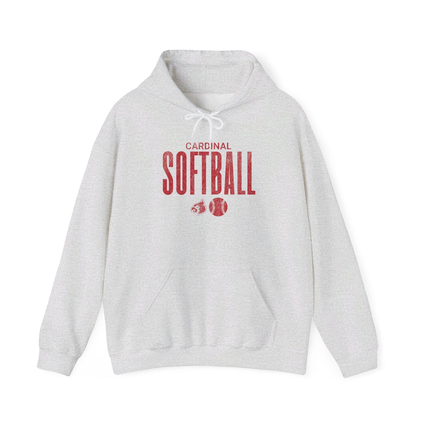 Vintage Cardinal Softball  - Unisex Heavy Blend™ Hooded Sweatshirt
