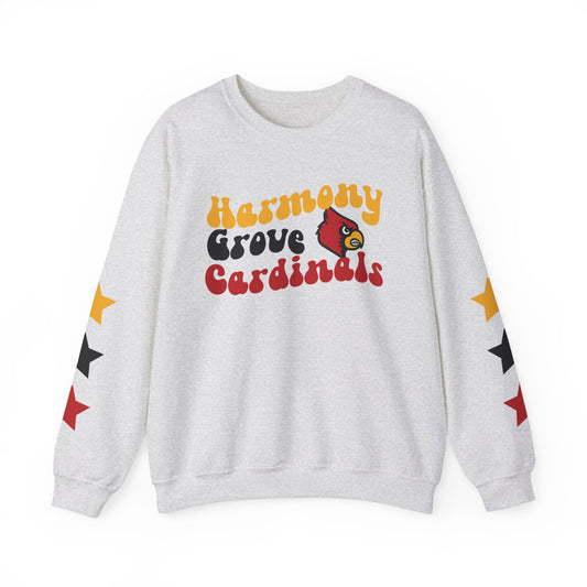 Harmony Grove Cardinals Star Sleeves - Unisex Heavy Blend™ Crewneck Sweatshirt