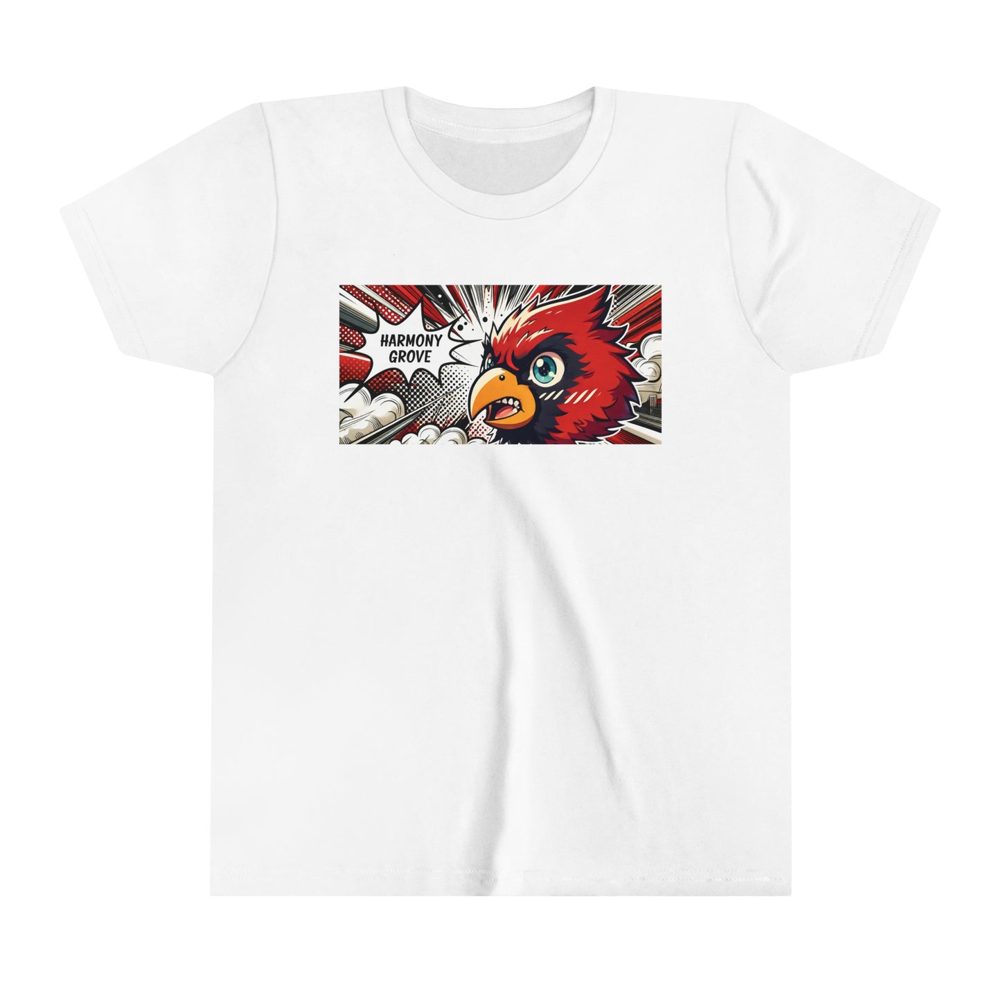 Harmony Grove Cardinals Comic Style - Bella + Canvas Youth Tee