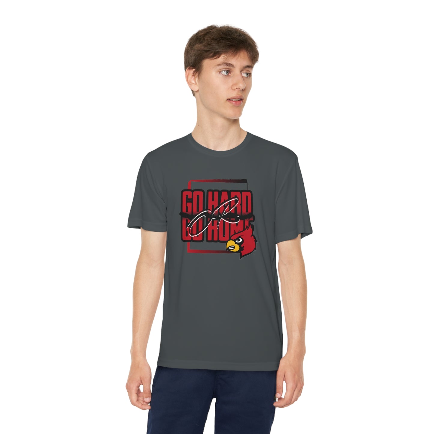 Go Hard or Go Home Cardinal - Youth Sport-Tek® Competitor™ Tee