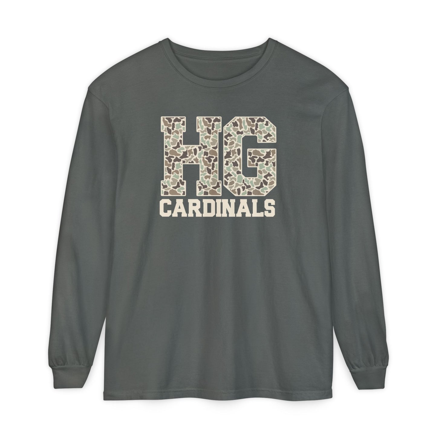 Old School Camo HG Cardinals - Comfort Colors Long Sleeve T-Shirt