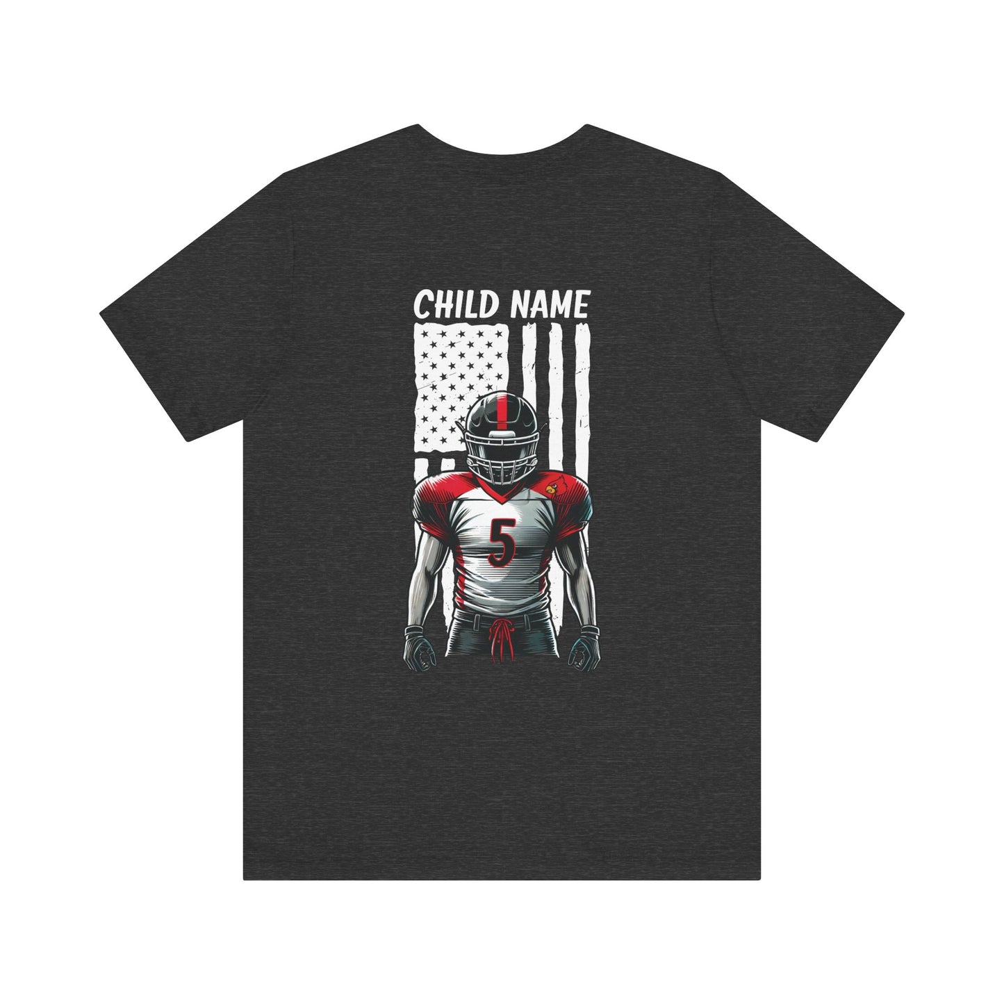 Football Dad Custom Player Name and Number - Bella + Canvas Short Sleeve Tee