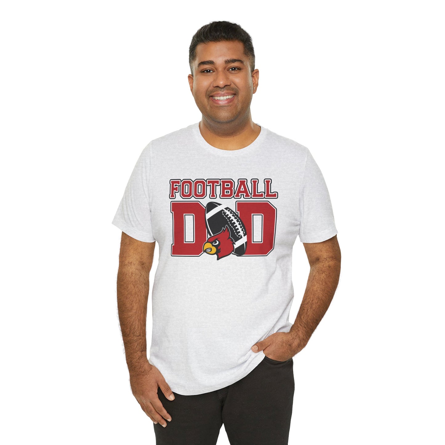 Football Dad Custom Player Name and Number - Bella + Canvas Short Sleeve Tee