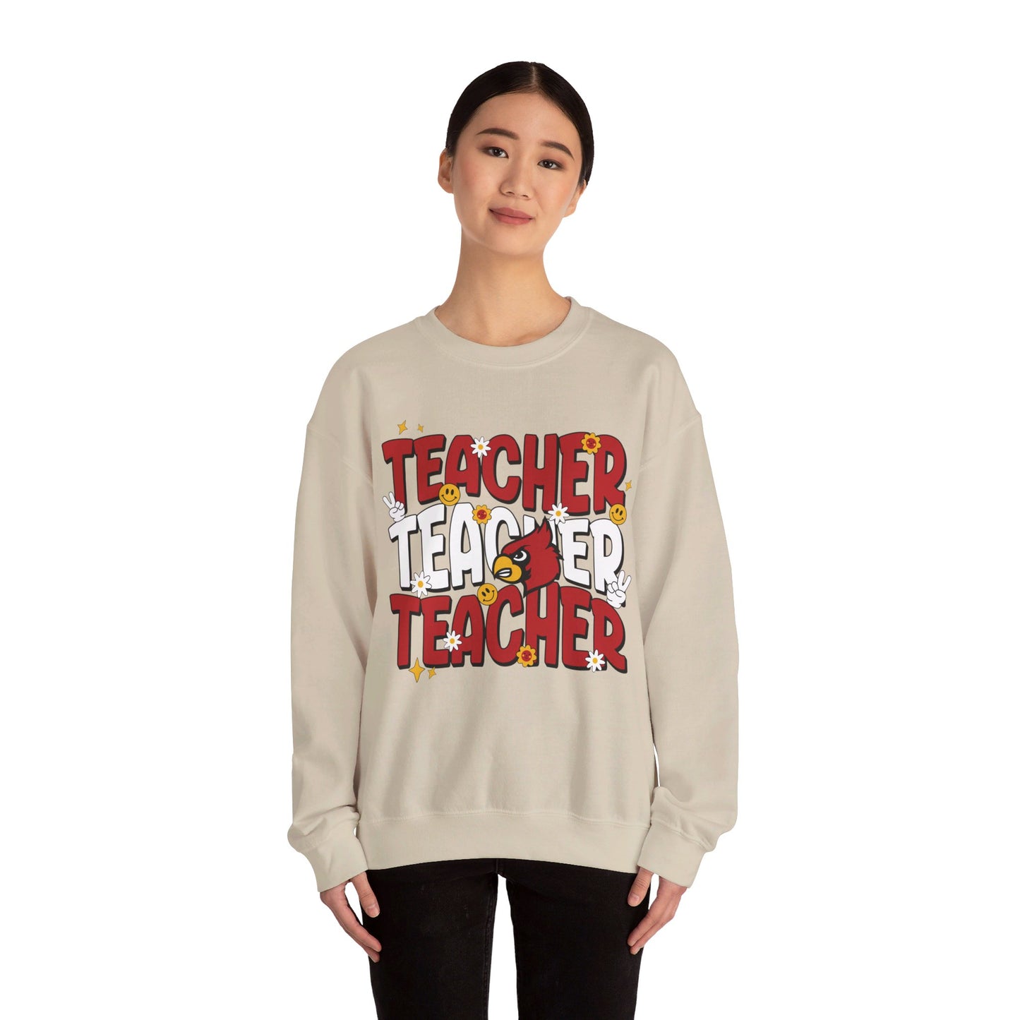 Groovy Teacher 3 - Unisex Heavy Blend™ Crewneck Sweatshirt