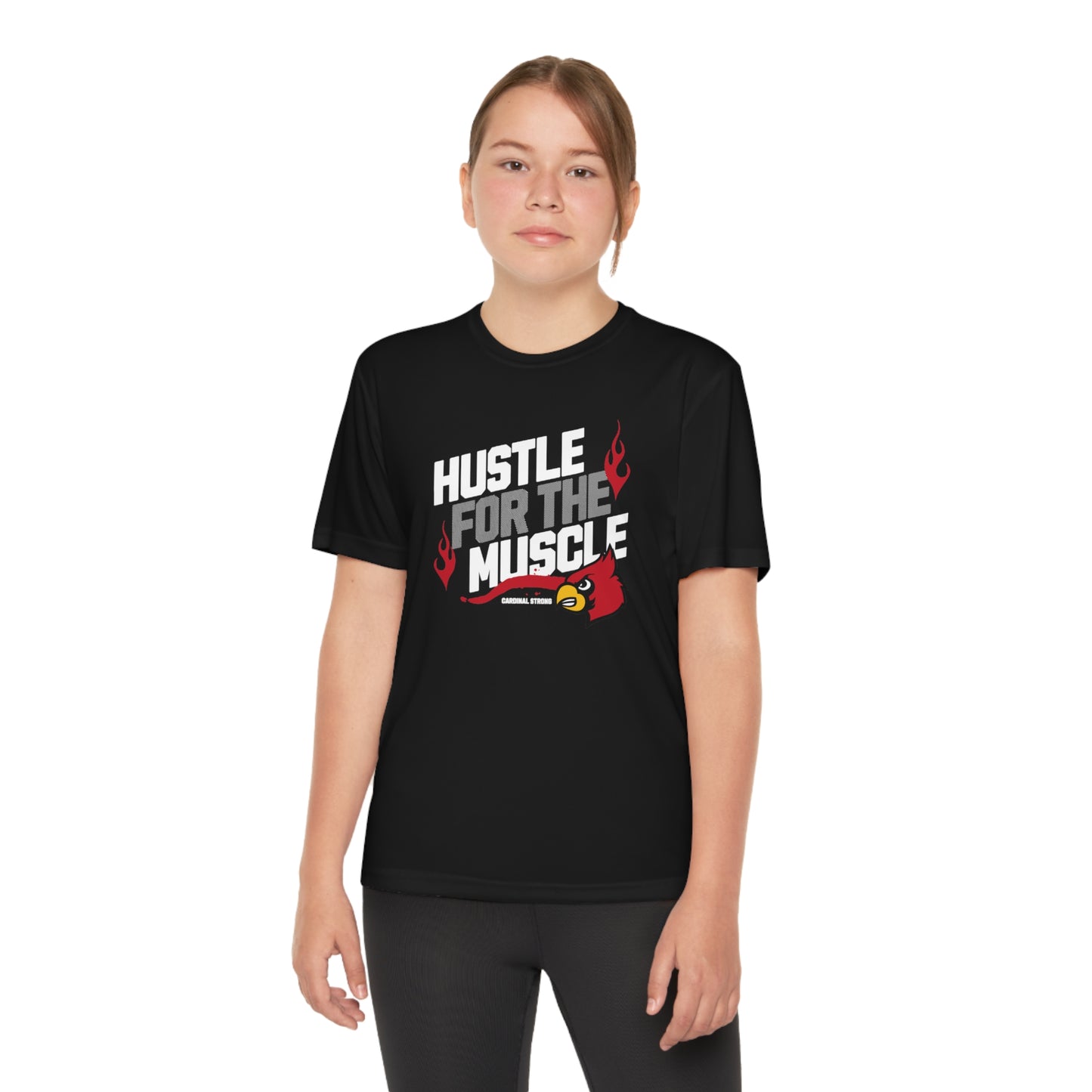 Hustle for the Muscle Cardinal - Youth Sport-Tek® Competitor™ Tee