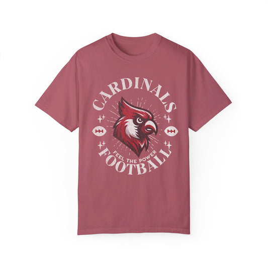 Cardinal Football Distressed - Comfort Colors T-shirt