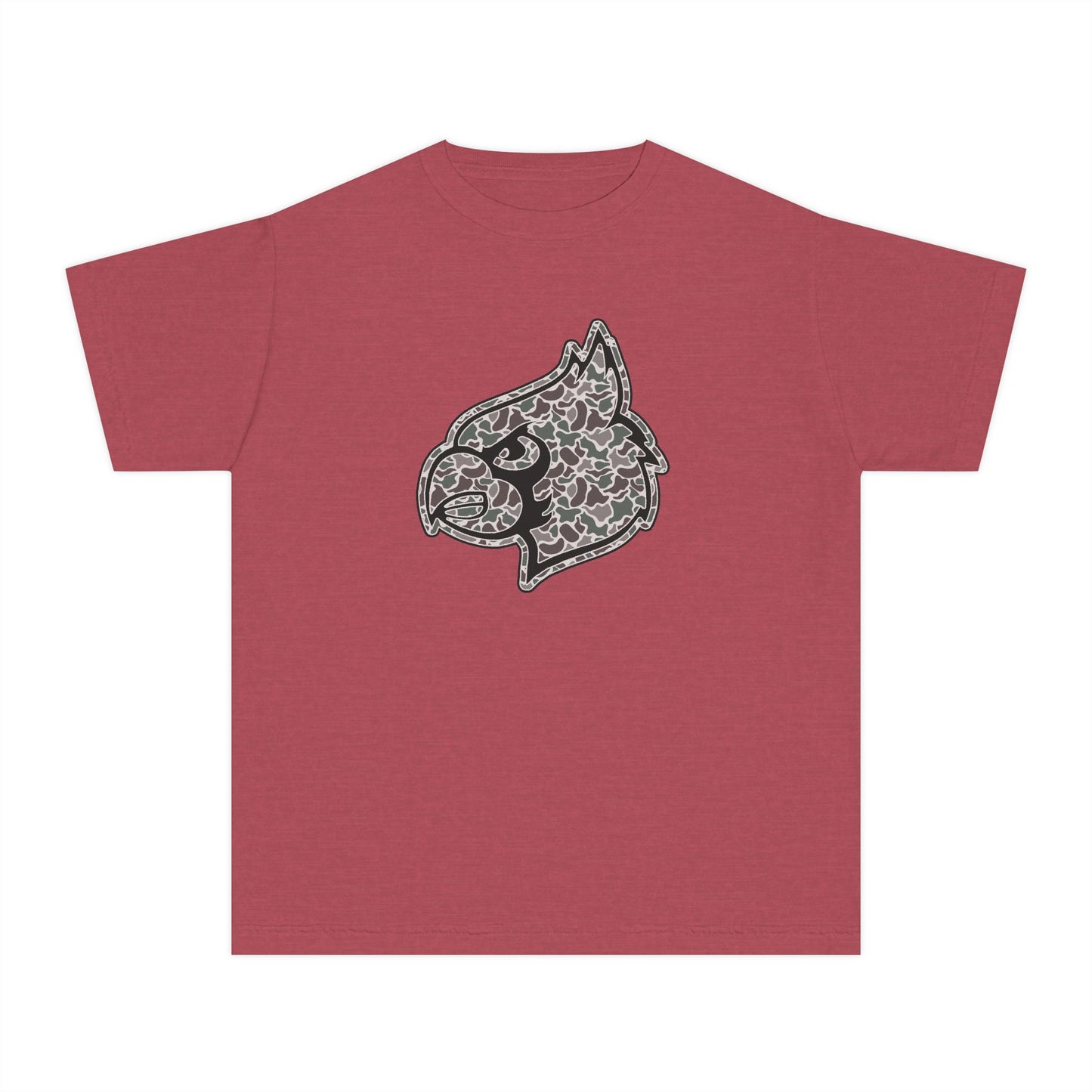 Old School Camo Cardinal - Youth Comfort Colors Tshirt
