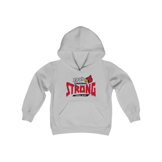 Cardinal Strong Every Step - Youth Heavy Blend Hooded Sweatshirt
