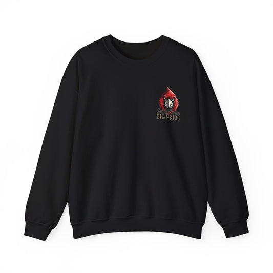 Cardinal Small Town Big Pride Back Design - Unisex Heavy Blend™ Crewneck Sweatshirt