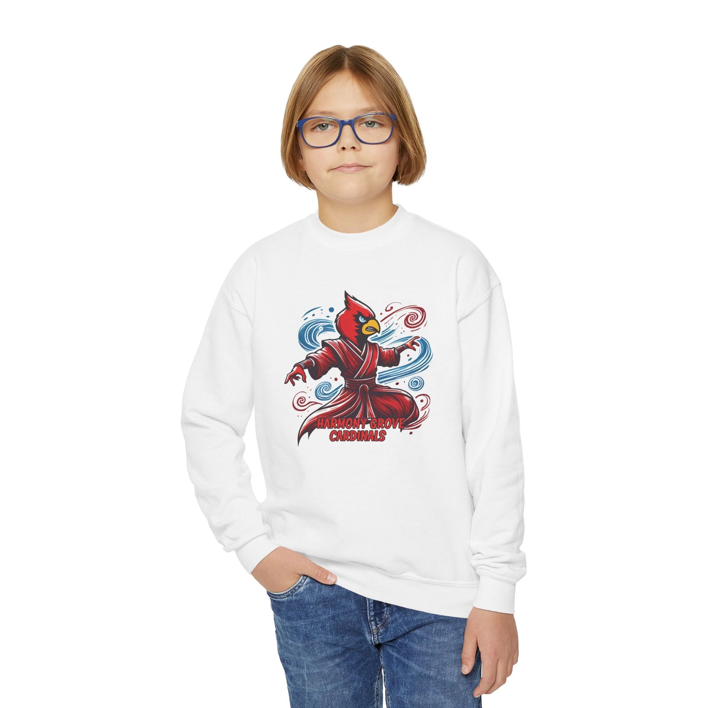 Airbender Harmony Grove Cardinal - Youth Crew Sweatshirt