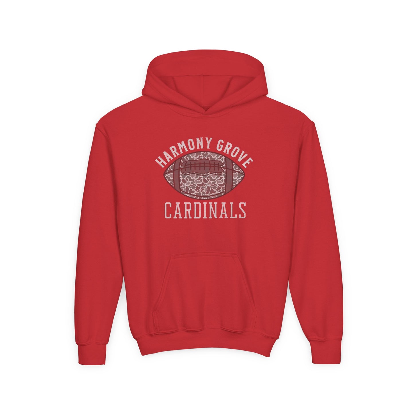 Old School Camo HG Cardinals Football  - Youth Heavy Blend Hooded Sweatshirt