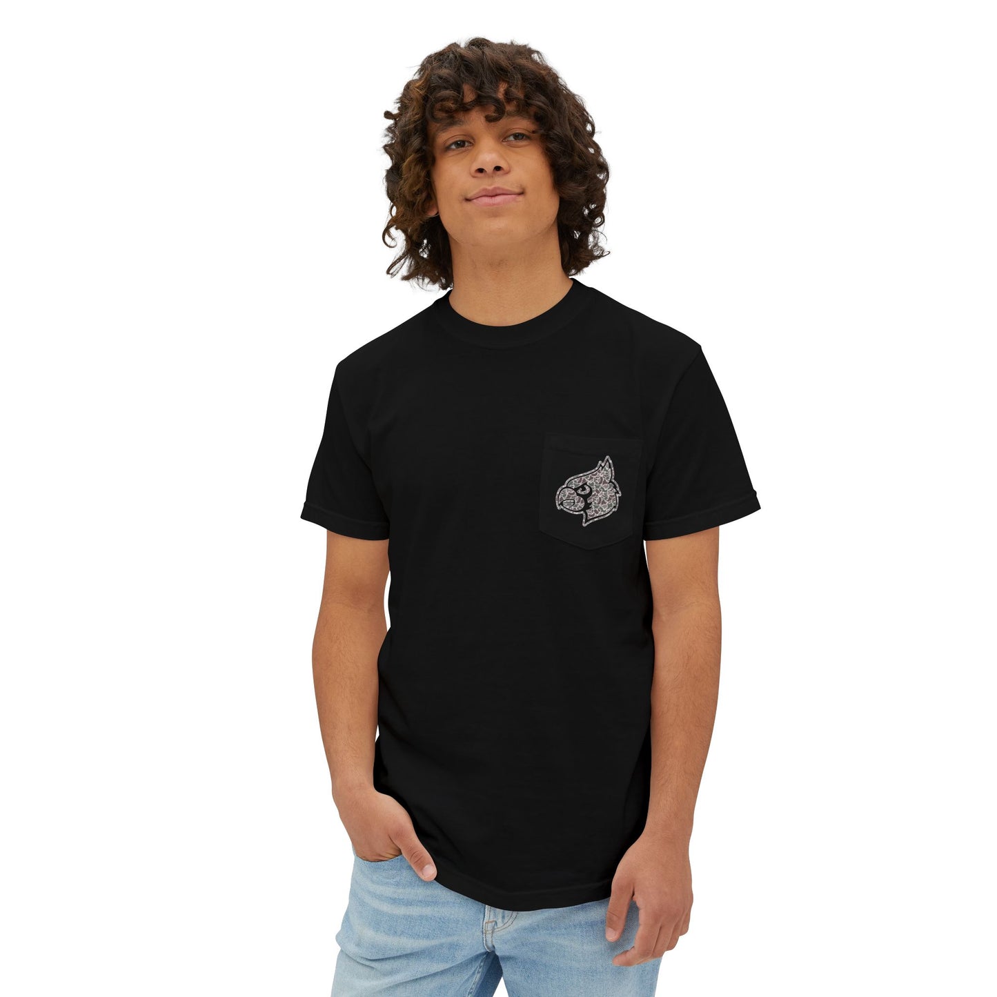 Unisex Pocket T-Shirt Cardinal + HG - Comfort Colors Tshirt