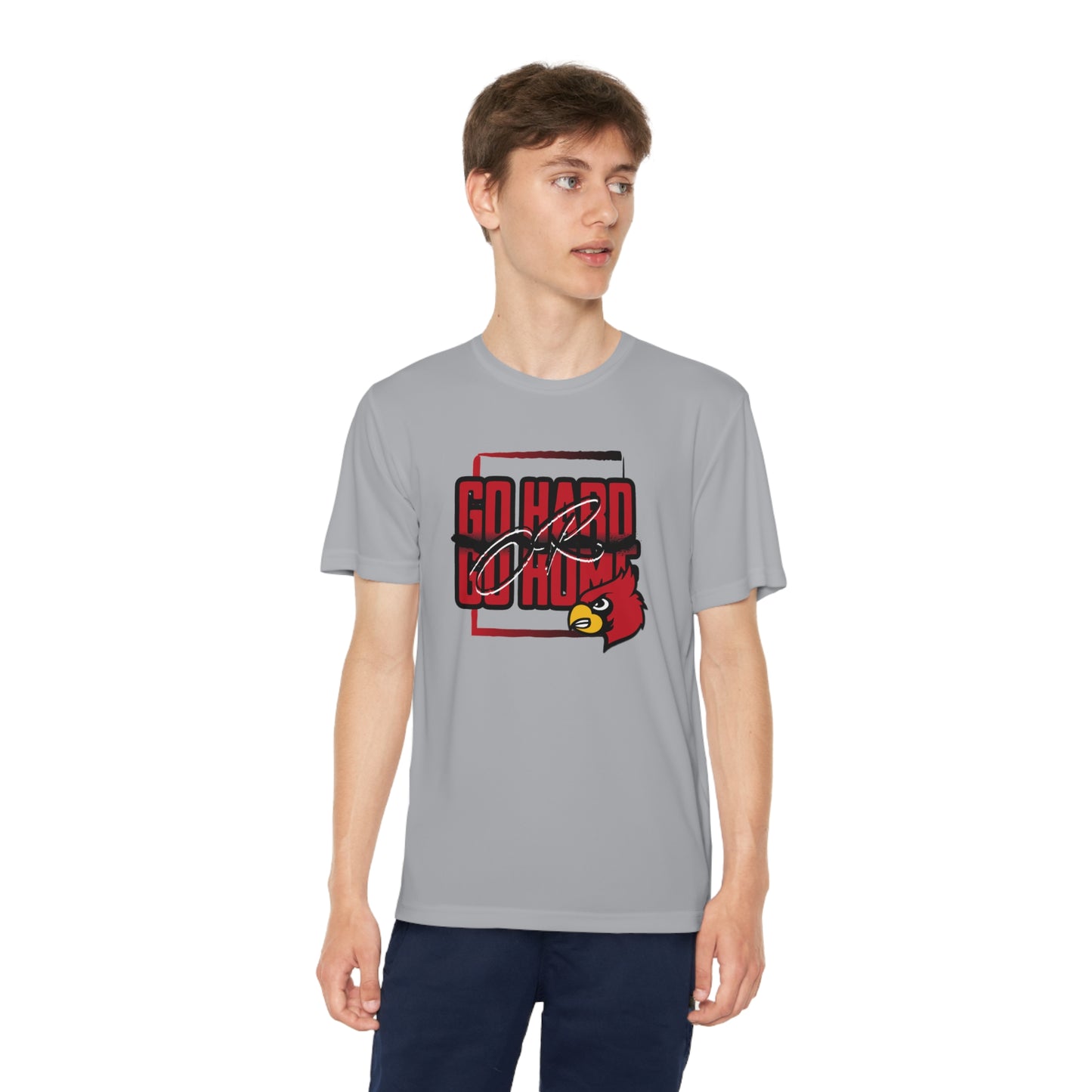 Go Hard or Go Home Cardinal - Youth Sport-Tek® Competitor™ Tee