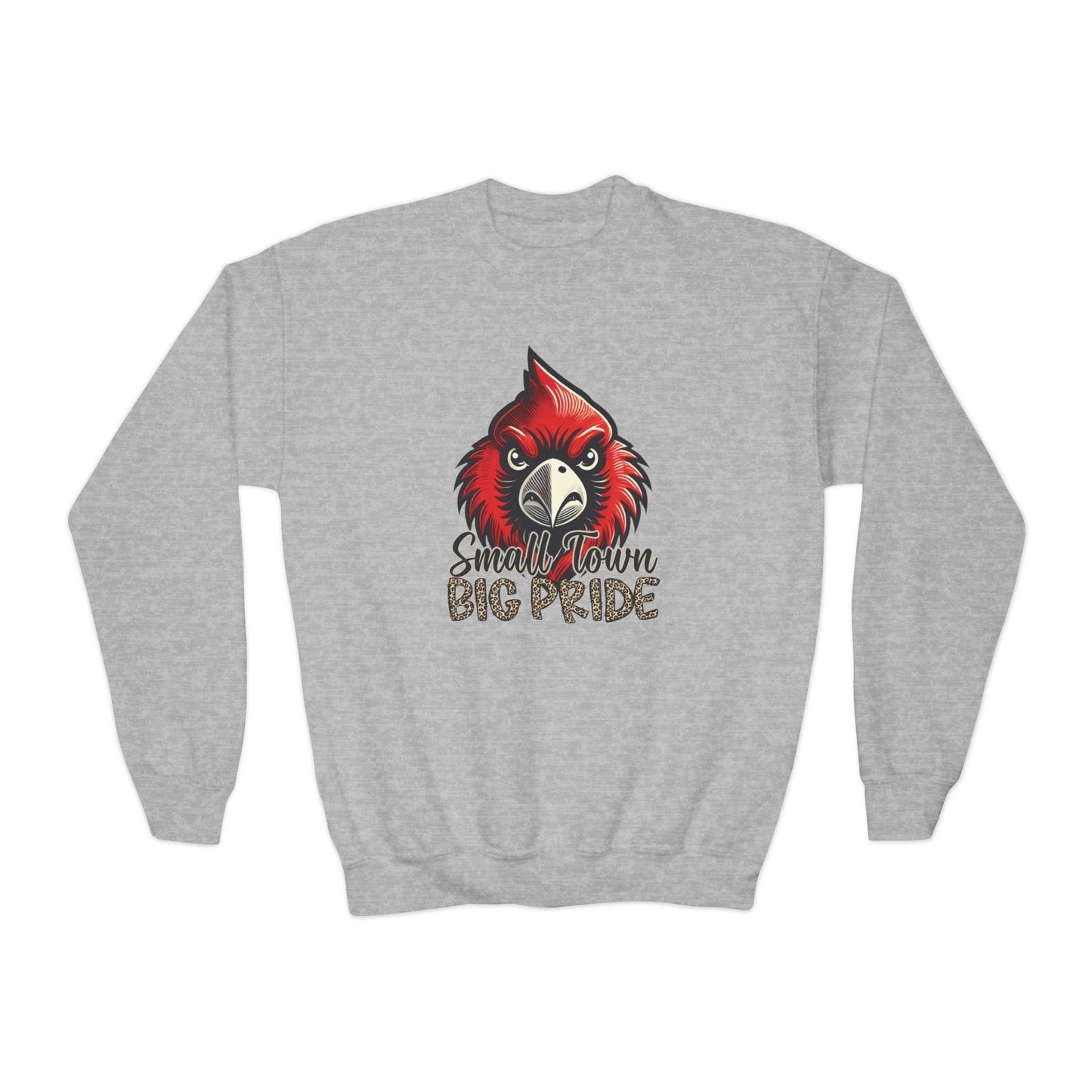 Small Town Big Pride Cardinal  - Youth Crew Sweatshirt