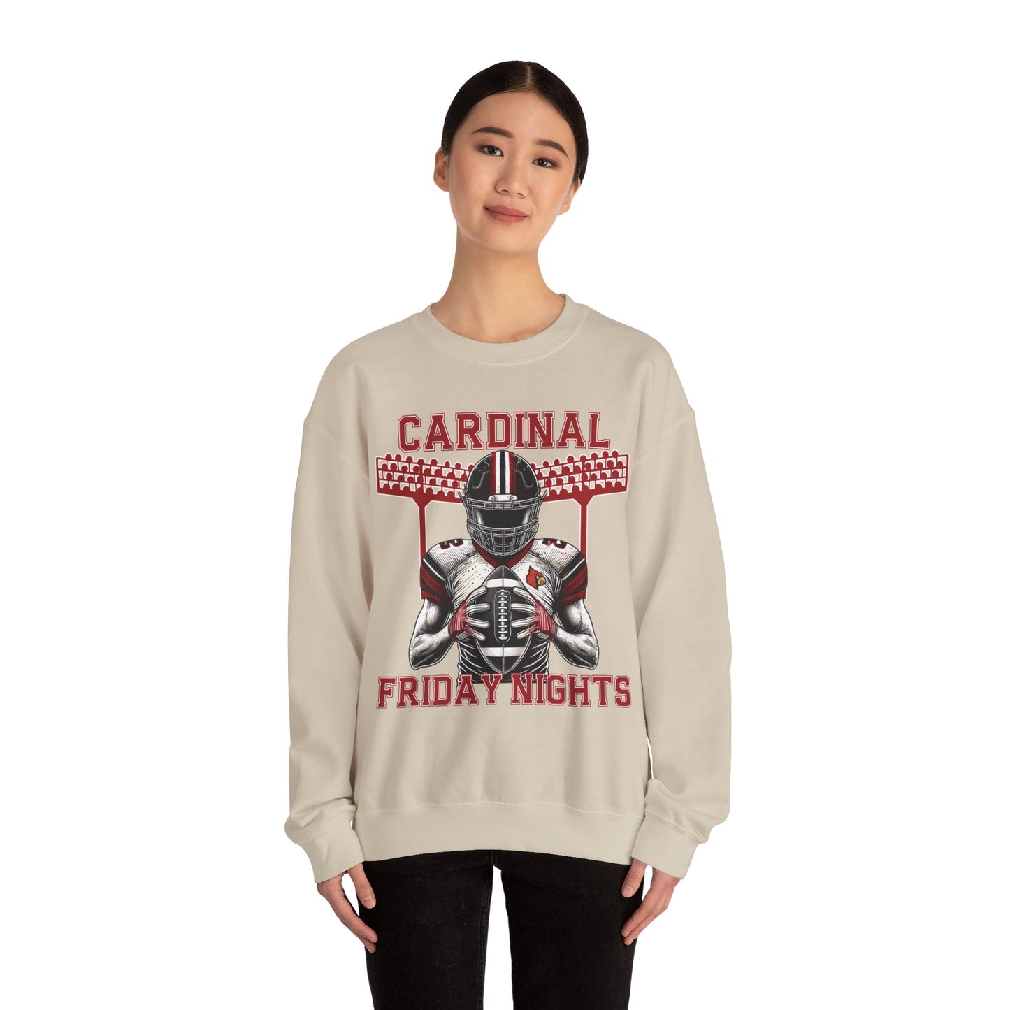 Cardinal Friday Nights Football - Unisex Heavy Blend™ Crewneck Sweatshirt